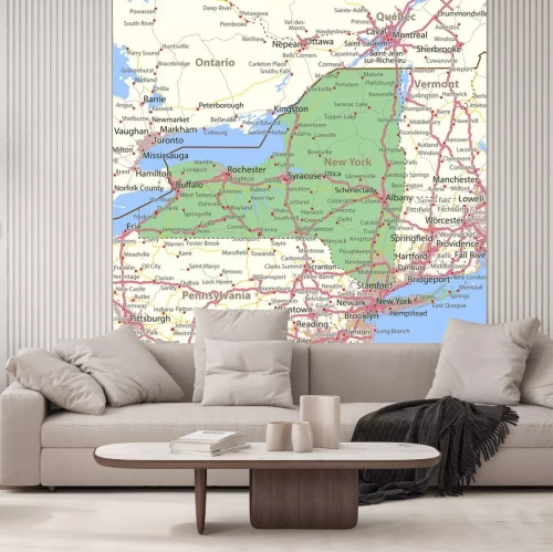 Sticker New York-USA-Staaten-VectorMap-A