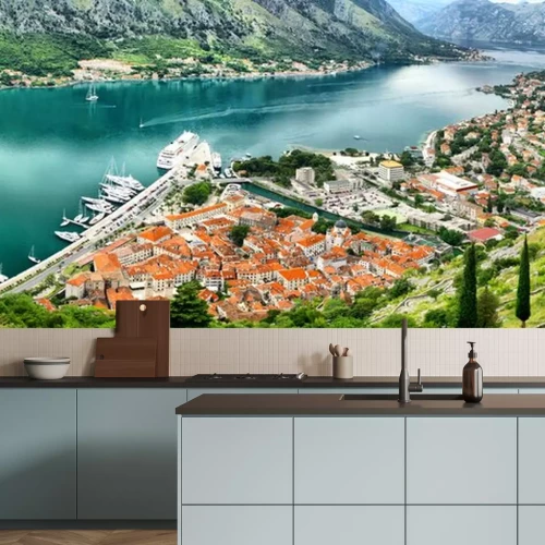 Sticker Stadt in den Bergen in Montenegro