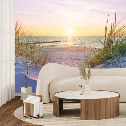 Fototapete Sonnenuntergang an der Ostsee