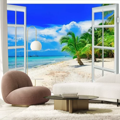 Fototapete Offenes Fenster zum Meer