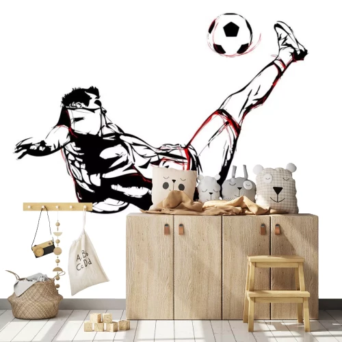 Sticker soccer player