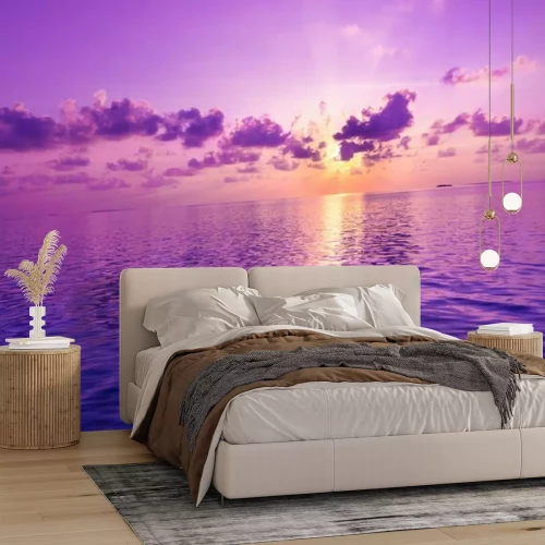 Fototapete Lila Wasser und Wolken