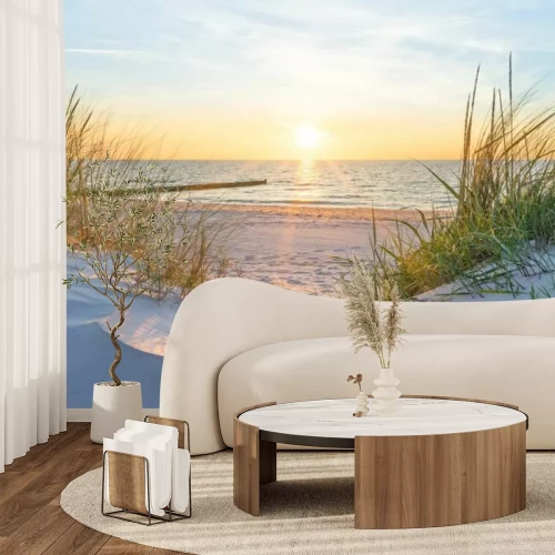 Fototapete Sonnenuntergang an der Ostsee