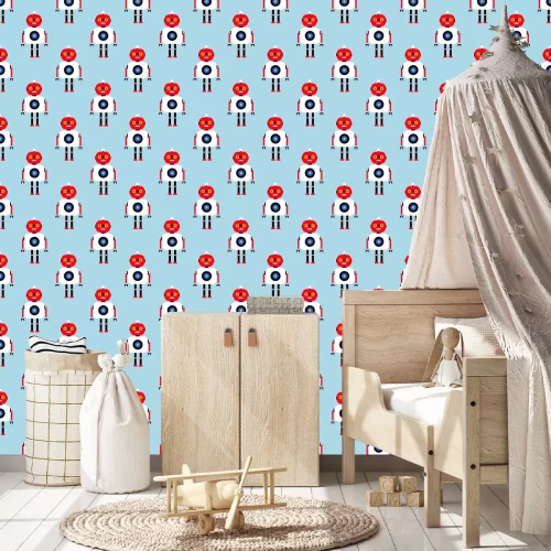 Tapete Bunte Roboter