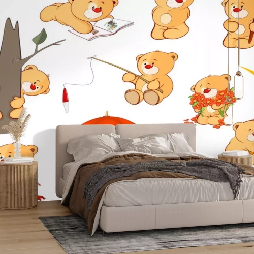 Sticker Märchenhafte Illustration mit Bärchen