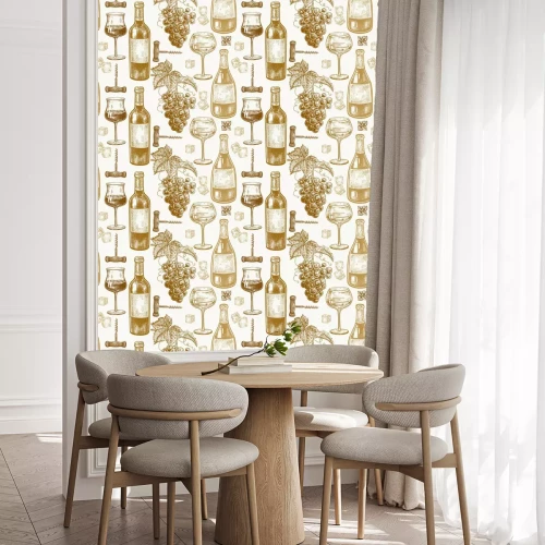 Tapete Nahtloses Muster mit dem Weintrinken.