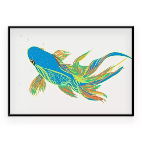 Poster Farbenfrohe Koi-Karpfen