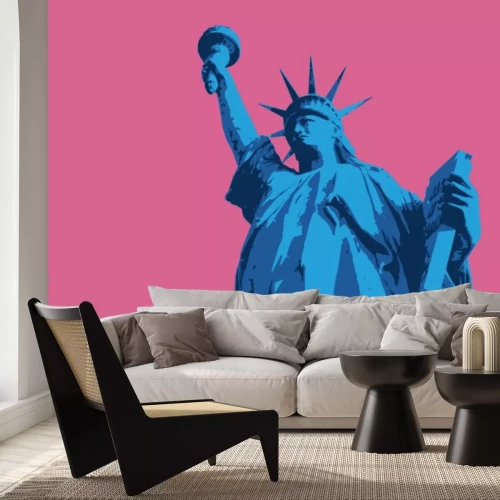 Sticker Statue der Freiheit - New York - Symbol, Américain - Dekoration - Déco - Fond