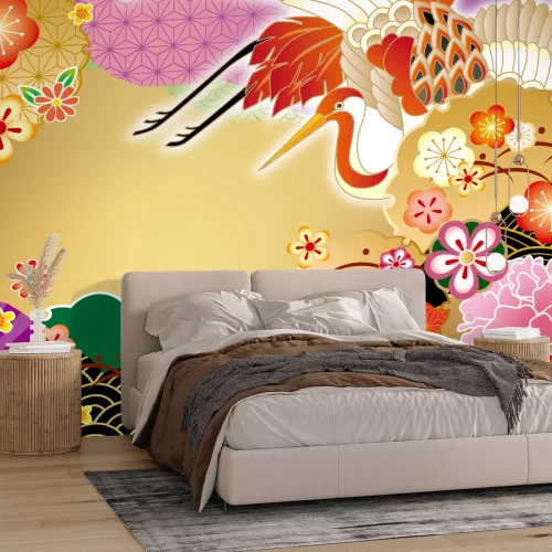 Fototapete Orientalisches Thema mit einem Kranich