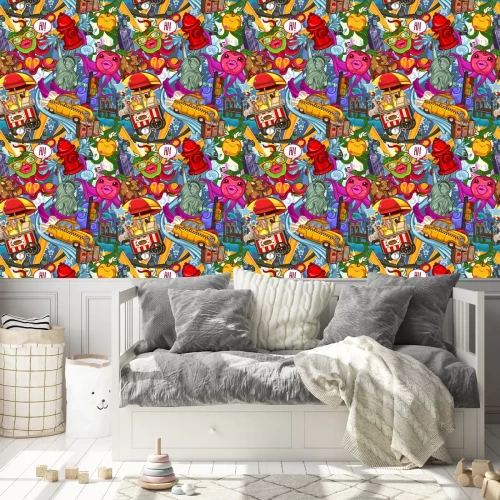 Tapete Nahtloses New York farbiges Muster