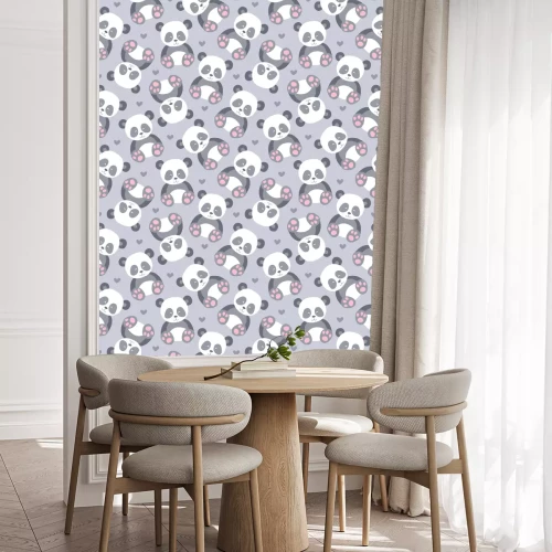 Tapete Baby-Pandabären-Muster