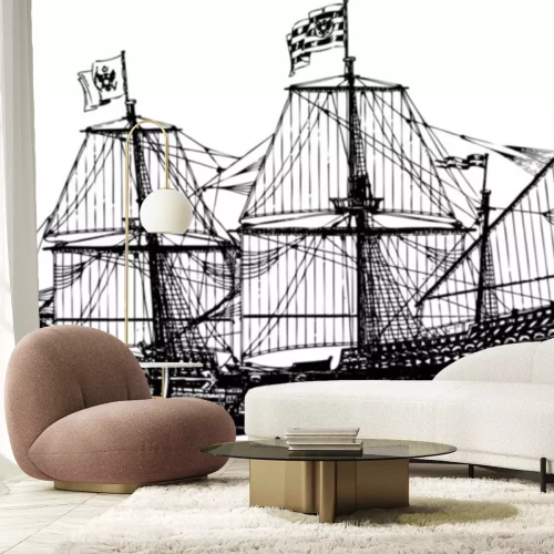 Sticker schiff segelschiff vektor