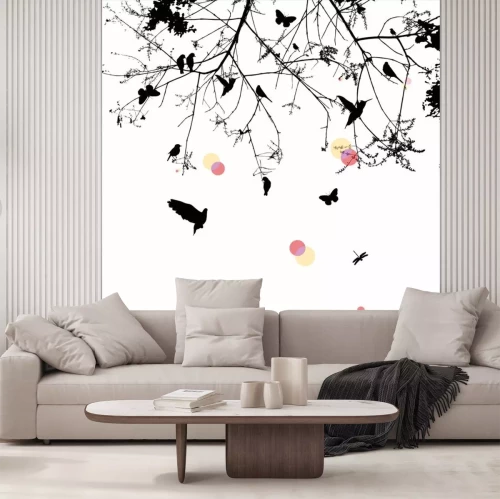 Sticker Baum und Vogel