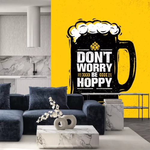 Sticker Schwarzer Bierkrug mit lustiger Aufschrift