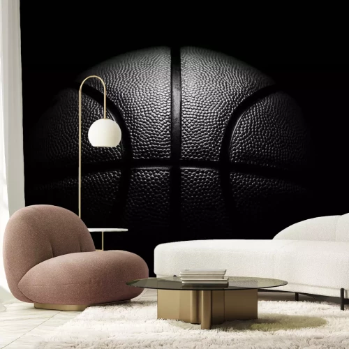 Fototapete Basketball 3D in Schwarz