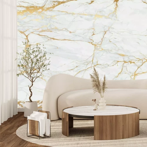 Fototapete Marmor Hochzeitseinladungen festgelegt, Dankeschön-Karte, RSVP-Karte, Tischkarten, Visitenkarte, Markenidentität, stationär mit Marmor-Vektor-Abdeckung.