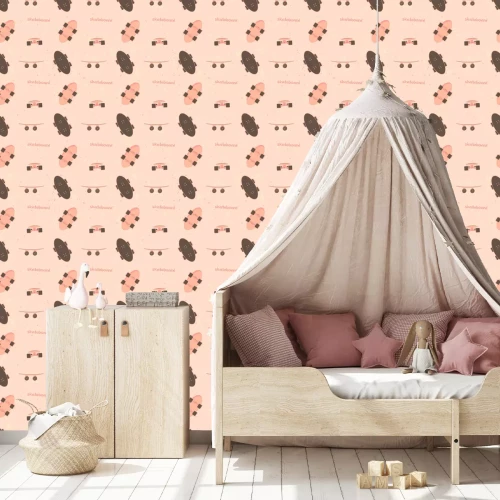 Tapete Pastell-Skateboards