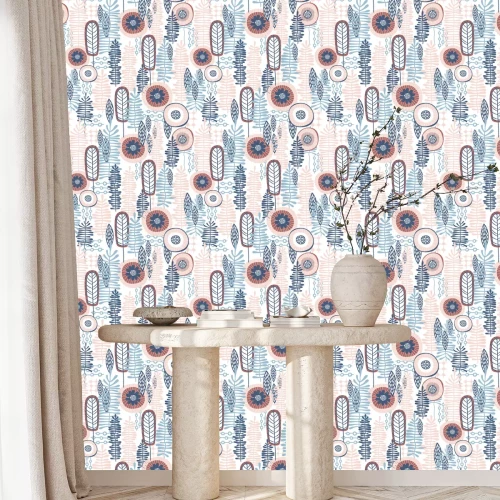 Tapete Federn Pflanzen Blumen