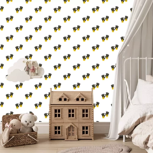 Tapete Gelbe Handschuhe