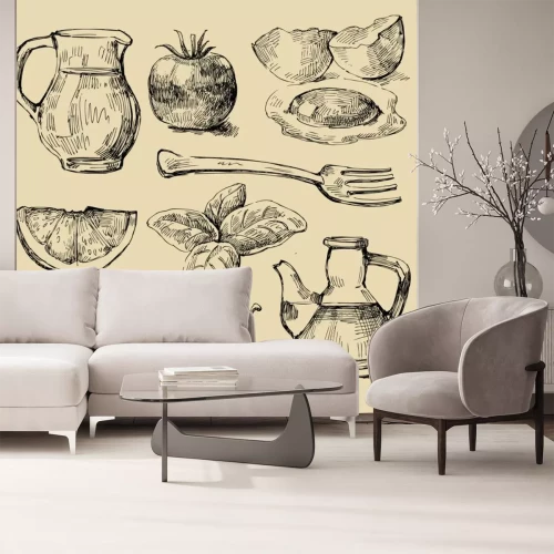 Sticker Lebensmittel Satz