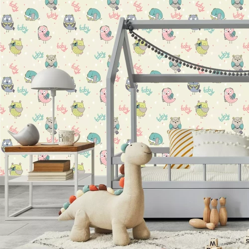 Tapete Schlafende Eulen