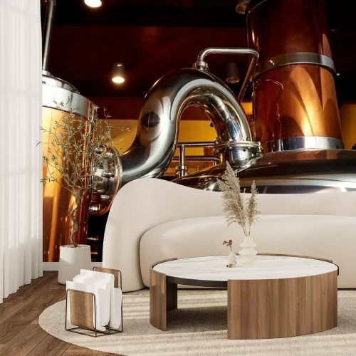 Fototapete Zubereitung von Bier in der Brauerei