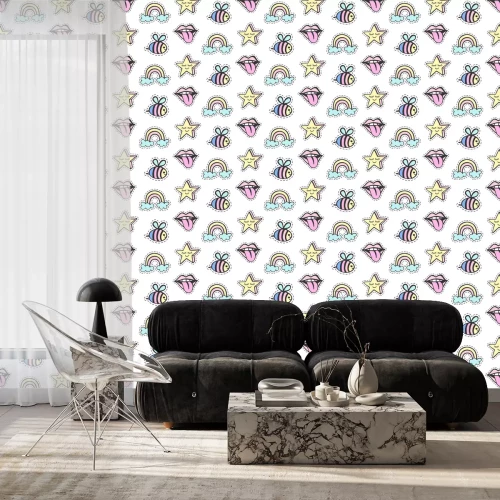 Tapete Regenbogenbienen