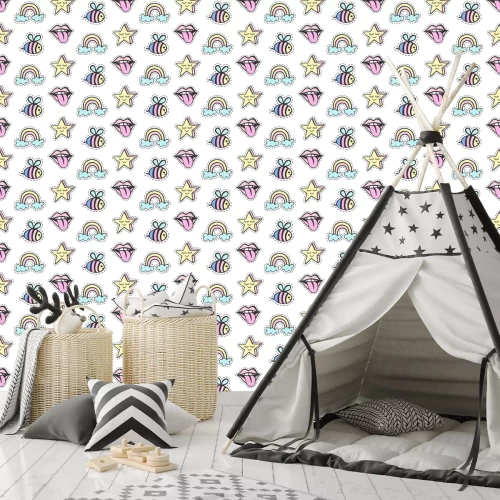 Tapete Regenbogenbienen