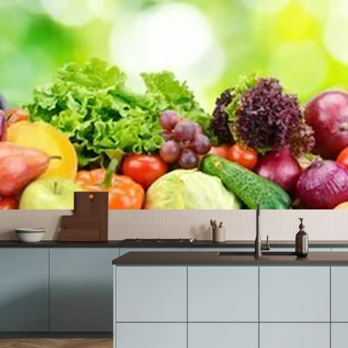 Sticker Obst und Gemüse Sammlung von frischen Produkten