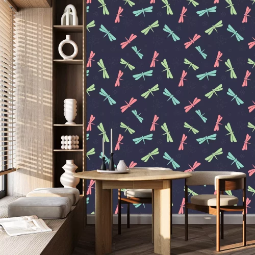 Tapete Libelle nahtlose Muster.