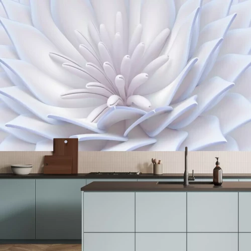 Sticker 3d-Blumen in Nahaufnahme einer Pflanzenstruktur