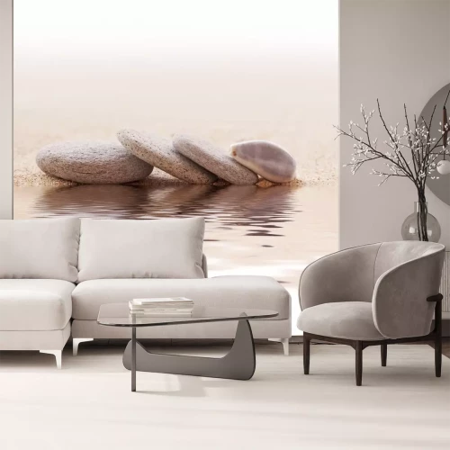 Sticker Zen Kieselsteine ​​und Muscheln