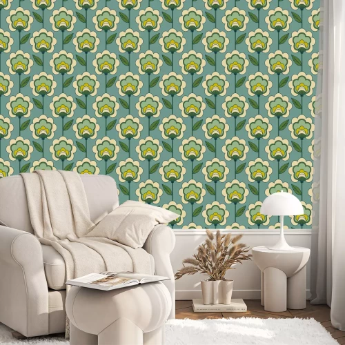 Tapete Nahtlose retro Blumenmuster