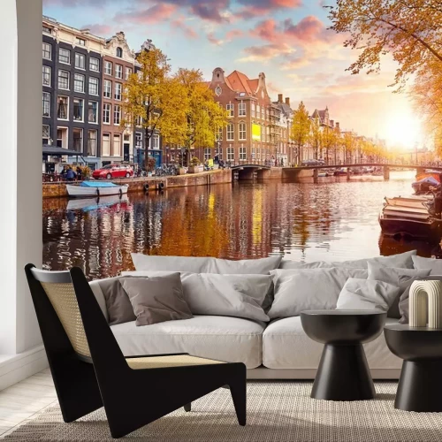 Fototapete Amsterdam im Herbst