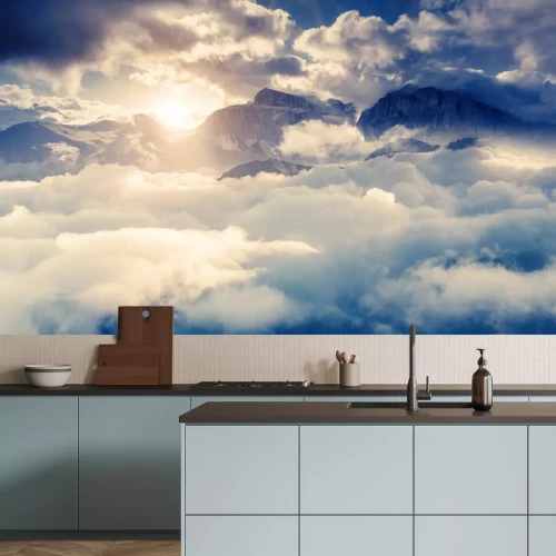 Fototapete Berggipfel in den Wolken