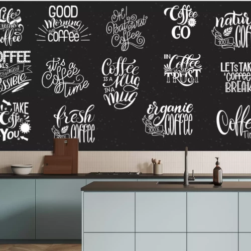 Sticker Aufschriften und Slogans zum Thema Kaffee