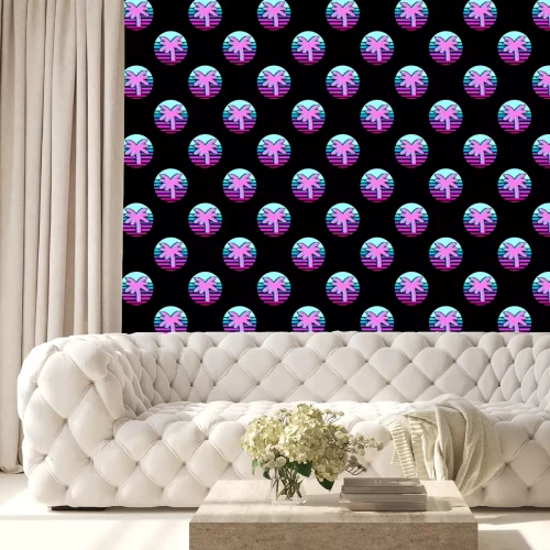 Tapete Palme im Vaporwae-Stil