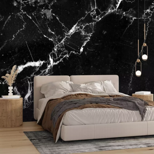 Fototapete Klassischer schwarz-weißer Marmor