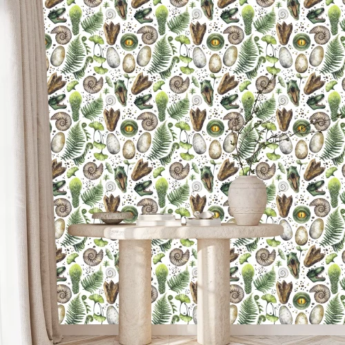 Tapete Watercolor prehistoric collection