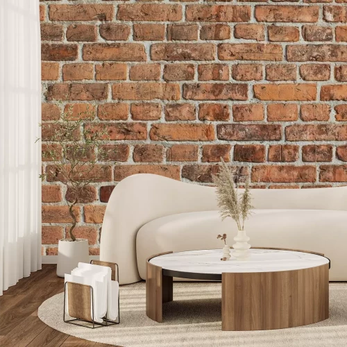 Fototapete Rote Backsteinmauer