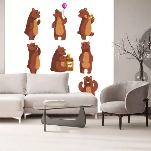 Sticker Bären machen verschiedene Dinge