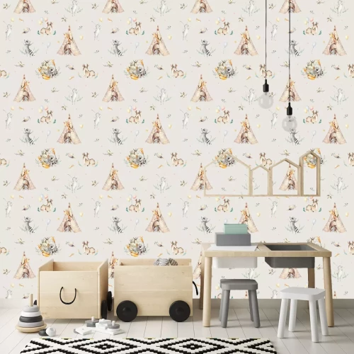 Tapete Pastellland der Wildtiere