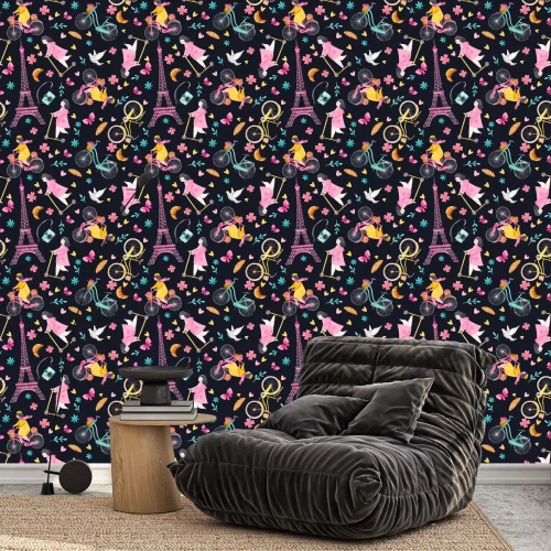 Tapete Aquarell Baby Muster