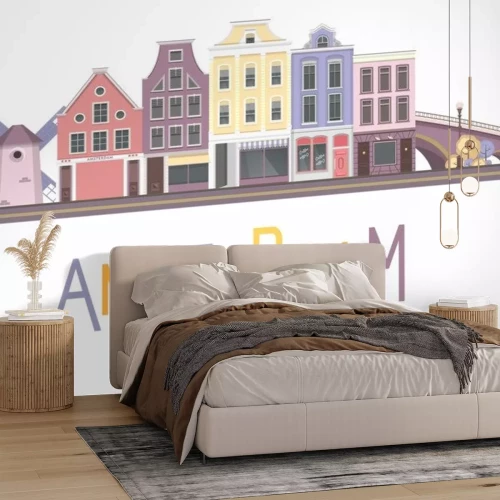 Sticker Vektor Stadt Amsterdam