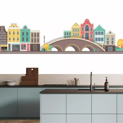 Sticker Vektor Stadt Amsterdam