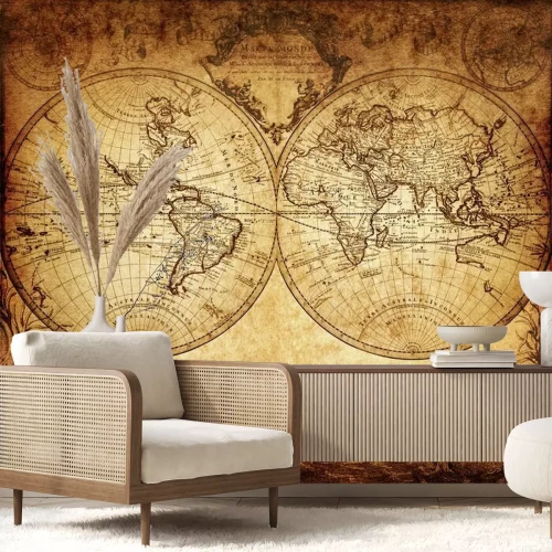 Fototapete Archive Weltkarte Vintage