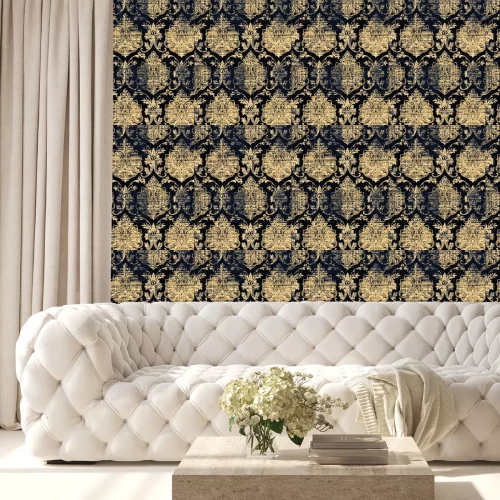 Tapete In hohem Grade ausführlicher abstrakter Beschaffenheits- oder Schmutzdamasthintergrund. Für Kunstbeschaffenheit und Weinlesepapier oder Grenzrahmen, modernes Damastmuster für Teppich, Wolldecke, Schal