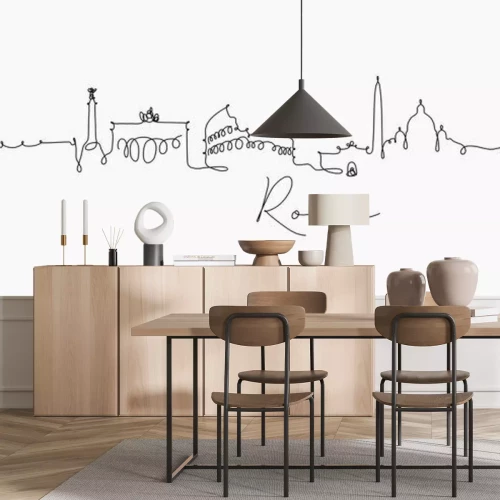 Sticker Stiftlinie Schattenbild Rom