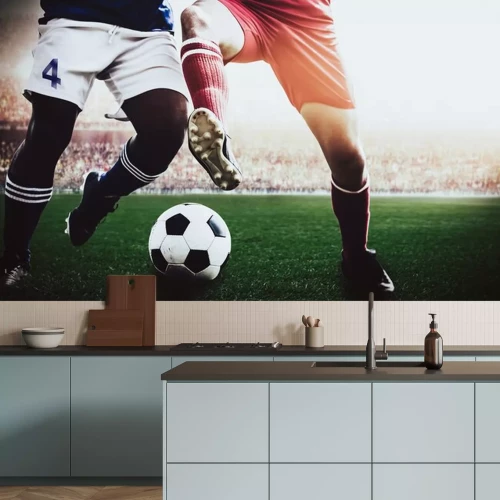 Sticker Zwei Spieler kämpfen hart um den Ball