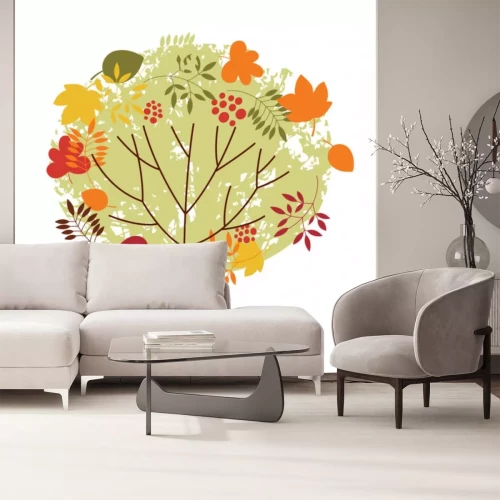 Sticker Herbstfarben Baum